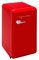 INFINITON FG-V158 - Frigorífico Vintage, Rojo, 90L, 1 puerta, Chilling Area, Cajón Crisper Box, 2 Bandejas cristal, 3 balcones, Funcionamiento silencioso 41dB