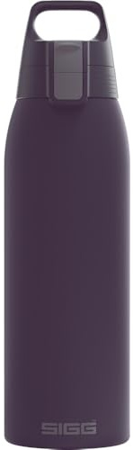 SIGG - Isolierte Trinkflasche - Thermosflasche Shield Therm One Nocturne kohlensäurehaltige Getränke - Auslaufsicher - Spülmaschinenfest - BPA-frei - 90% recycelter Edelstahl - Dunkelviolett - 1L