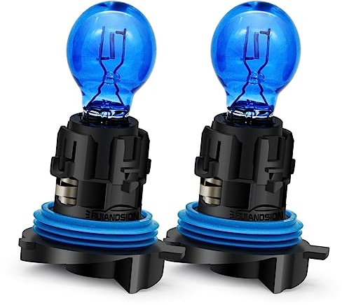 Ruiandsion 2 st HP24W halogenlampa Xenon vit 6 000 K 12 V 24 W för varselljus