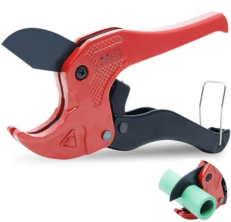 CCLIFE cortatubos pvc 42mm Grande Cuchilla de Corte de Calidad SK5 Corte de Precisión Limpio y Ordenado Cortador de PVC Tubos Para Cortar Tubos de PVC Etc