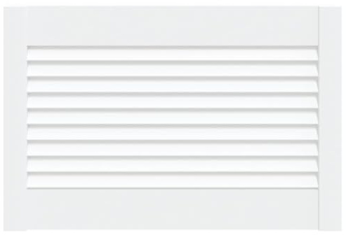 vidaXL Skåplucka lamelldesign vit 39,5x59,4 cm massiv furu