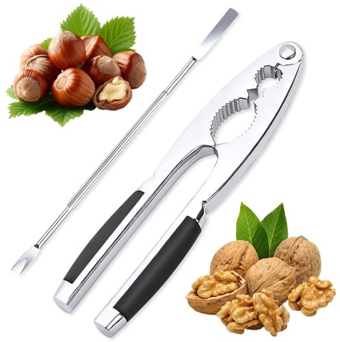 Axinyijia Schiaccianoci, Nutcracker Multifunzionale con Ago di Granchio, Schiaccianoci Acciaio Inox per Le Noci