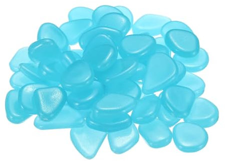 EPRVAUY 100 Leuchtsteine Aquariensteine Leuchtsteine Fluoreszierende Kieselsteine Leuchtsteine Dekorative Steine Leuchten im Dunkeln Leuchtende Kieselsteine Gartensteine