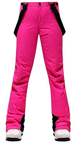 Generisch Pantalón de esquí para mujer, impermeable, cálido, con nieve, con tirantes extraíbles, pantalón de invierno, pantalón de snowboard, deportivo, pantalón de esquí, de senderismo, resistente al
