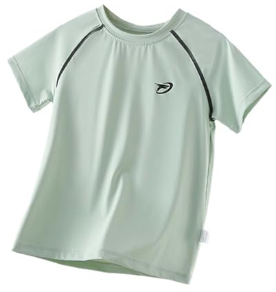 Lässig Uv Shirt, Schwimmshirt Kinder - Badeanzug Jungen Rashweste Mit Druck UPF 50+ Sonnenschutz T-Shirt Badebekleidung Rashguard Uv-Schutz Badeshirt Schnelltrocknend Tshirt Grün 150