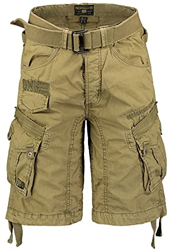 Geographical Norway Solskydd för män Basic 302 Bermuda Shorts för män, Mastic, L