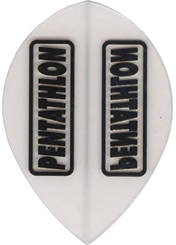 US Darts Pentathlon Clear Pear Shape Dart Flights - 3 Sets (9 Flights) - 100 Micro Ex-Tough