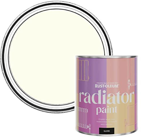 Rust-Oleum White Heat Resistant Radiator Paint in Gloss Finish - Antique White 750ml