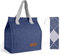 Vicloon Lunch Bag,Klein Lunchtasche, Faltbare Isoliertasche, Thermotasche mit Folienfutter, Mittagessen Tasche für Unterwegs,Arbeit,Schule,Ausflug Lebensmitteltransport-Blau