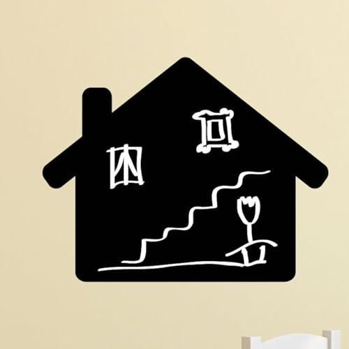 Ambiance Sticker Ardoise Tableau Noir - Stickers Muraux Adhésif Effaçable - Maison - H45 x L55 cm