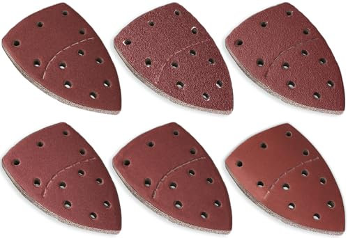 NathrBTV 60 Comprimidos Lijas Para Lijadora 40/60/80/120/180/240/ Granularidad Repuesto Velcro Lijadora 105 x 152 mm Papel de Lija