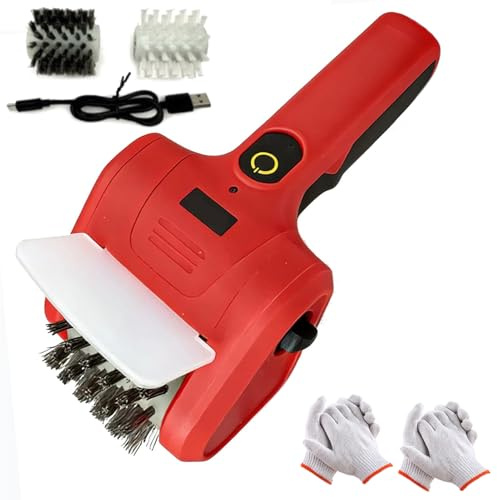 Cepillo eléctrico para parrilla de barbacoa, limpiador inalámbrico de 700 R/min con batería de 2000 mAh y carga tipo C, ideal para uso doméstico y comercial