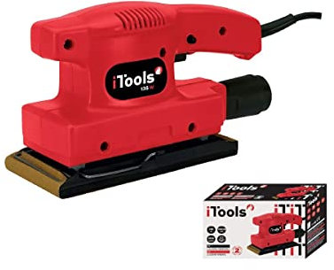 Ponceuse vibrante 135W ITools Plateau 90 X 187 Double isolation Accessoires inclus : tube et papier abrasif