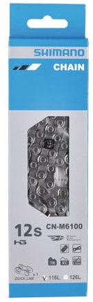 Shimano CN-M6100 (Deore) 12-Gang-Kette // 116 Glieder (Quick-Link), Silber