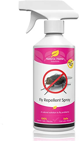 Eco Fly Insect Repellent Indoor Spray Stop Flies in House Mosquito Housefly Horsefly Fruit Fly Insects Bugs Stop Flies from Coming into House Citronella Peppermint Lemongrass 500ml