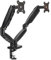Amazon Basics Gas Spring Dual Computer Monitor Arm Mount, Adjustable, Holds Monitors up to 27 Inches (68.6 cm), Black