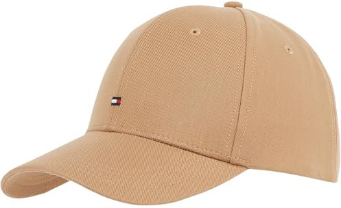 Tommy Hilfiger Men’s Flag Cotton 6 Panel Baseball Cap, Beige (Safari Canvas), One Size