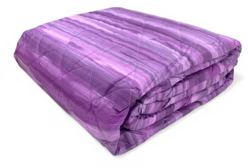 Tex family Colcha ligera Kot Pennellato Lila - Quilt Primaverile Verano - Algodón 100% - Hipoalergénico - Made in Italy - 220 x 270 cm