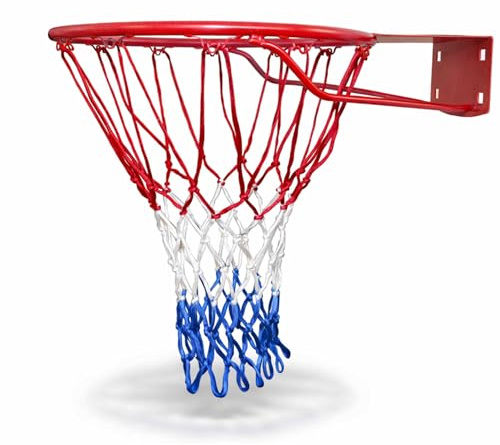 Basketball Hoop 18/45cm – Wall Mounted Outdoor Hanging Ring with Net – Heavy Duty Steel Basket for Training & Recreation (Multi)