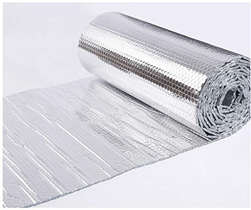 Paneles reflectores for radiador, aislamiento de burbujas de aluminio autoadhesivo for paredes, suelos y techos, varios tamaños (1 mx8 m)(1mx3m)