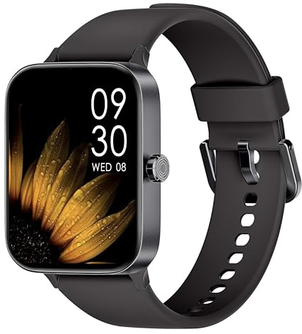 Montre connectées homme femme, 1.95 touch screen Smartwatch avec effectuer/répondre appels, suivi de fitness avec pression artérielle et moniteur de sommeil, 140+ step counter sport pour android ios