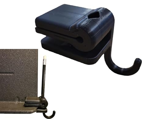 Bow Holder for Music Stand with Pencil Clip, Folding Clip-On Bow Hook Organizer for Violin Viola Cello Bass Practice Orchestra Accessory (#Black)