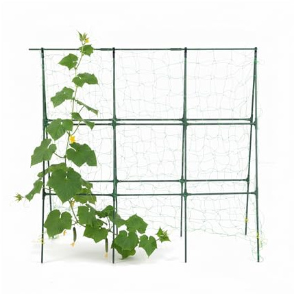 Relaxdays Gurkhjälpsställ, A-form, HB: 114 x 135 cm, spaljé för klätterväxter, grönsaker, stål och PE, grön