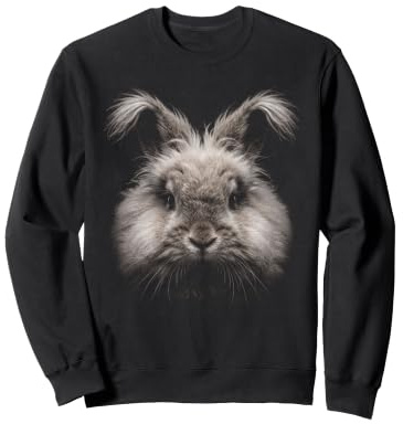 Angora Lapin Anglais Visage Forêt Faune Nature Lapin Sweatshirt