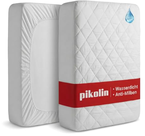 PIKOLIN Coprimaterasso Singolo Impermeabile 105 x 190/200 cm 32 cm di Altezza Traspirante Silktouch e Certificato Oeko-Tex - Protettore di Materasso Imbottito, Anallergico e Lavabile