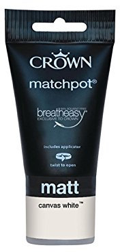 Crown Matt Emulsion 40ml Canvas White