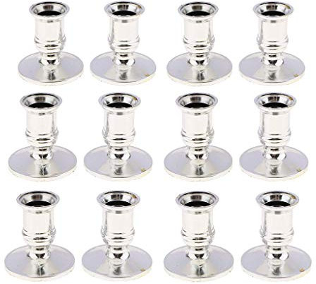 Générique Lot de 12 bougeoirs Coniques pour Bougies votives - Forme Traditionnelle - pour Mariage, fête, décoration de la Maison
