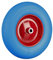 Relaxdays Schubkarrenrad 4.80 4.00-8, Vollgummireifen u. Stahlfelge, Ersatzrad pannensicher, 100kg Traglast, blau-rot