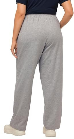 Ulla Popken Damen Jogginghose Hose, Hellgrau Mélange, 45W / 32L EU