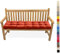 Lsjoaw Bankauflage Bankkissen 120X30X6CM Sitzauflage Sitzkissen Bank Bankpolster Sitzpolster Auflage für Gartenbank Sitzbank & Hollywoodschauke Outdoor/Indoor,Orange