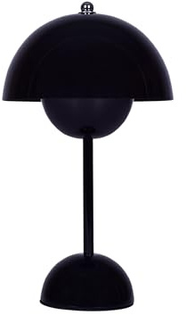 TEKLED® Elegance Table Lamp 3 Lighting Colors Brightness | Dimmable Decorative LED with Touch Control |1800 mAh, USB Rechargeable Desk Lamp| for Bedroom, Living Room, Cafe, Bar - Spherical - Black