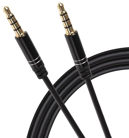 Maplin 3.5mm Aux Stereo 4 Pole TRRS Jack Plug to 3.5mm 4 Pole TRRS Jack Plug Cable, 3m