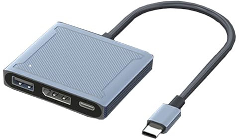 Adaptador USB C a DisplayPort multipuerto, BolAAzuL 3 en 1 Hub tipo C con 1xDP 1.4 + 1xUSB 2.0 + 1xpuerto de carga PD (tipo C), 8K 60Hz/100W PD/DP ALT modo compatible