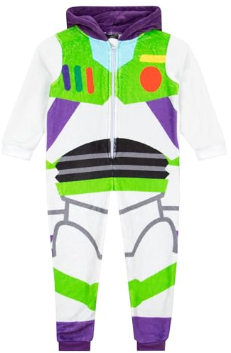 Disney Toy Story Combinaison | Combinaison Pyjama pour Enfants | Surpyjama garçon | Combinaison pour Enfants | Combinaison Enfants | Blanc 3-4 Ans