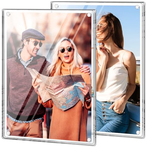 Vowcarol 8.5x11 Acrylic Picture Frame, 8.5x11 Picture Frame Magnetic Frame for Refrigerator, Certificate Document and Photo Frame