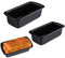 Velicber 2 Pcs Moule à Pain en Acier Inoxydable Moule à Cake Rectangulaire Moule Pain de Mie Noir Moule Pain Antiadhésif Moule Cake Facile À Démouler pour Pain Maison, Cake