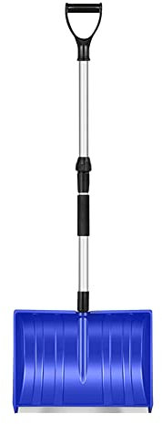 Jeenuuder - Pala de nieve portátil grande para callejón, pala plegable de jardín con asa, deshielo grande para coche