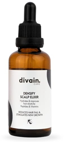 Densify Scalp Elixir 50ml | Siero Anticaduta e Crescita per Capelli con Cellule Staminali di Curcuma, Biotina e Cheratina | Vegano | divain.Care