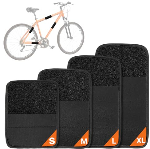 4 Piezas Protector Cuadro Bicicleta, Protección Marco Neopreno, Transporte Para Cuadro Carbono Accesorios Para Bicicletas Protección Contra Arañazos, Los Bordes Cosidos Fuertes y Duraderos (Negro)