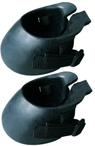 Hästklovstövlar, tjocka gummiklovarskyddsskor med halkfri design, bärbara hovskydd for utomhusridning, träning och daglig hästvård(M)