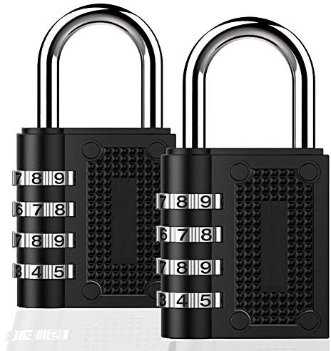 4 Digit Combination Lock, Code Padlock Use for School Locker, Gym Padlock, Employee Locker, Hasp, Parking Lock, Fence(2 Pack)