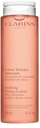 Clarins Soothing Toning Lotion | Soft,Soothed and Comforted Skin After 14 Days* | Cleanses,Tones,Hydrates,Soothes and Balances Skin's Microbiota |Camomile Extract |Very Dry Or Sensitive Skin Types