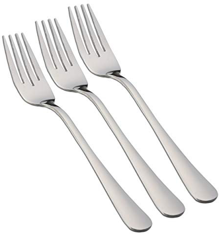 3 forchette da pesce in acciaio inox 19 x 2,65 cm