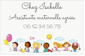 DECOHO - Plaque Assistante maternelle agréée personnalisée - Plaque rue Nounou pour boite aux lettres format 12 x 8 cm - Modèle Tribu