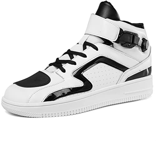 SahilXtore Motorradschuhe Herren,Leder Biker Motorradstiefel Fahrradschuhe mit Knöchelstütze, Aufprallschutz professioneller Schuhe for motorradtouren 36-46 (Color : Weiß, Size : 39 EU)
