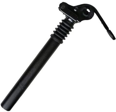 AZMANI 27.2/25,4/31,8/28,6 Mm Federsattelstütze E-Bike-Sattelstützen Stoßdämpfer Fahrrad-Sattelstütze Mit Klappbarer Aluminiumlegierung Für E-Bike-Faltrad (Color : Black 25.4 * 300mm)